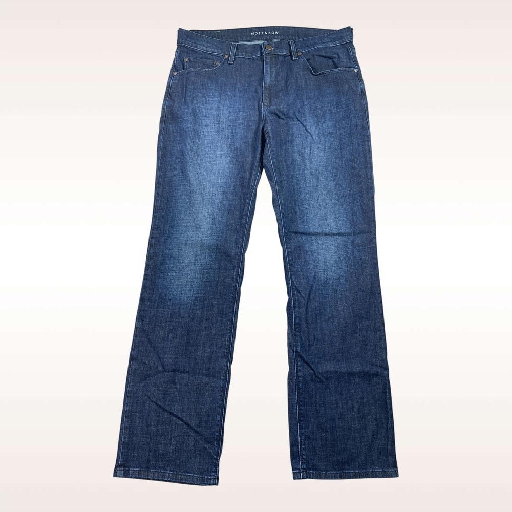 Mott & Bow Jeans Mens 36x31 Blue Straight Mosco Comfort Stretch Ultra Soft Denim